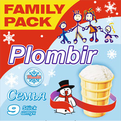 Plombir mit Vanillegeschmack Family Pack